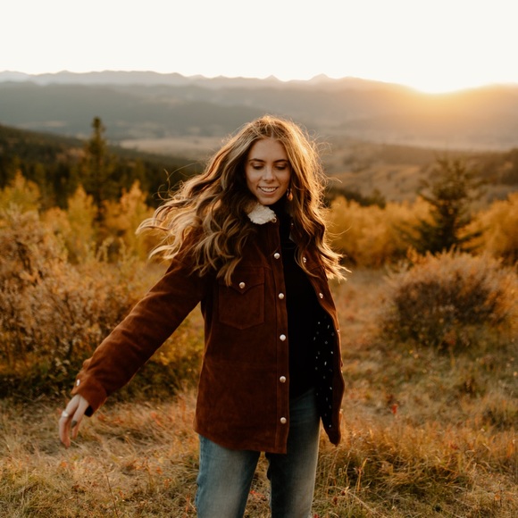 Shayna Suede Sherpa Lined Jacket - Picture 4 of 4